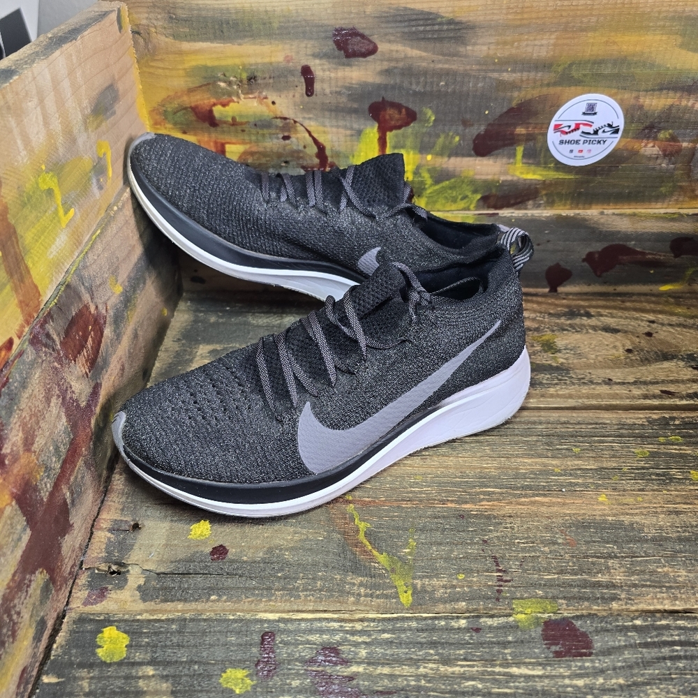 Nike‎ Zoom Fly Flyknit AR4562-081 Black Gunsmoke Running Shoes Womens Size 6.5